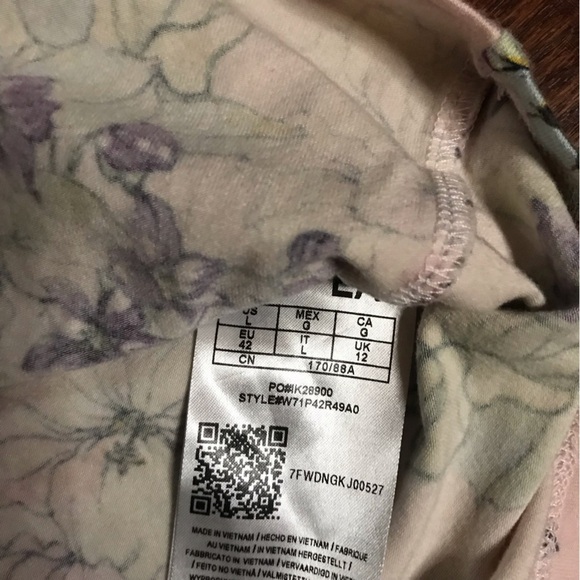 Guess woman’s large fl cold shoulder floral printed blouse - Picture 7 of 7